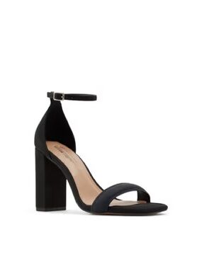 Call It Spring Black Ankle-Strap Block Heel